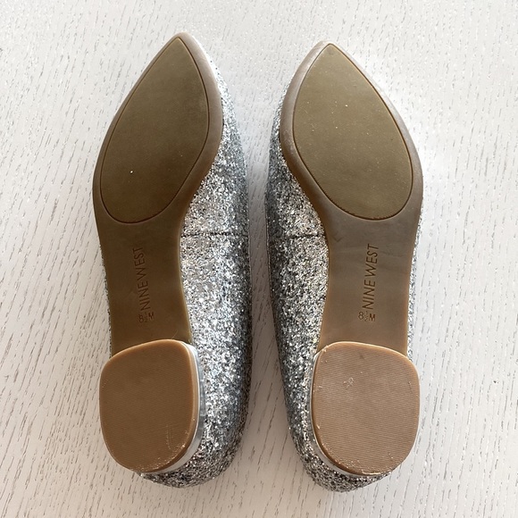 NEW - NINE WEST Glitter Ballet Flats - Picture 6 of 9